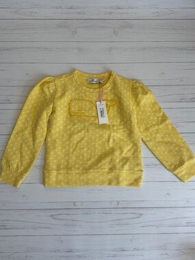 NWT vineyard vines Yellow Polka Dot Pullover Sweatshirt